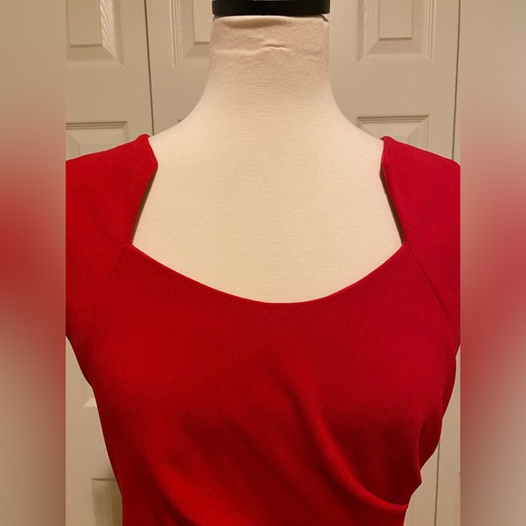 Red Calvin Klein Dress Size 10 - Picture 3 of 8